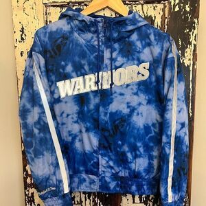 NWT women’s Mitchell & Ness Warriors Hardwood Classics hooded reflective jacket
